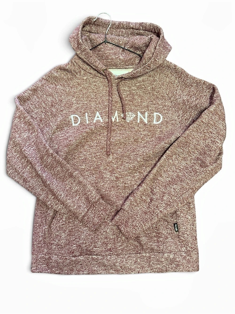 Diamond Supply Co. OG Script Hoodie. Men's Pink & White Medium